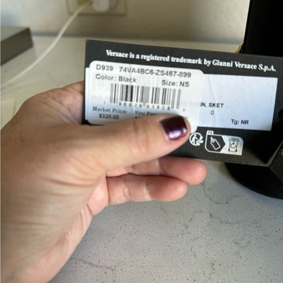 NWT Versace Couture Black & Gold Small Tote Purse.  Perfect Condition. - Picture 10 of 12